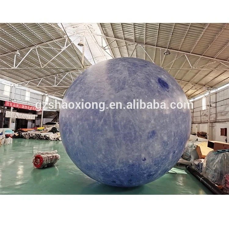 High Quality Large Lighting Inflatable Moon Globe Planet Ball for Decoration
