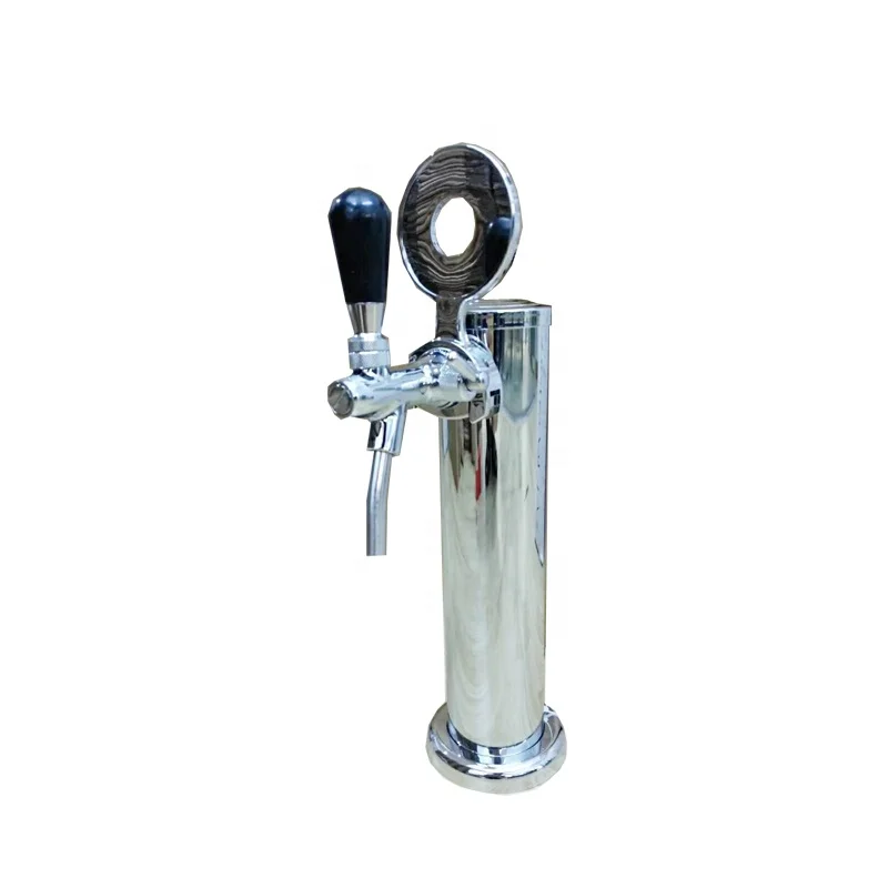 Stainless Steel Draft Beer Kegerator Tower With 1/2/3/4 Tap Faucet Kits
