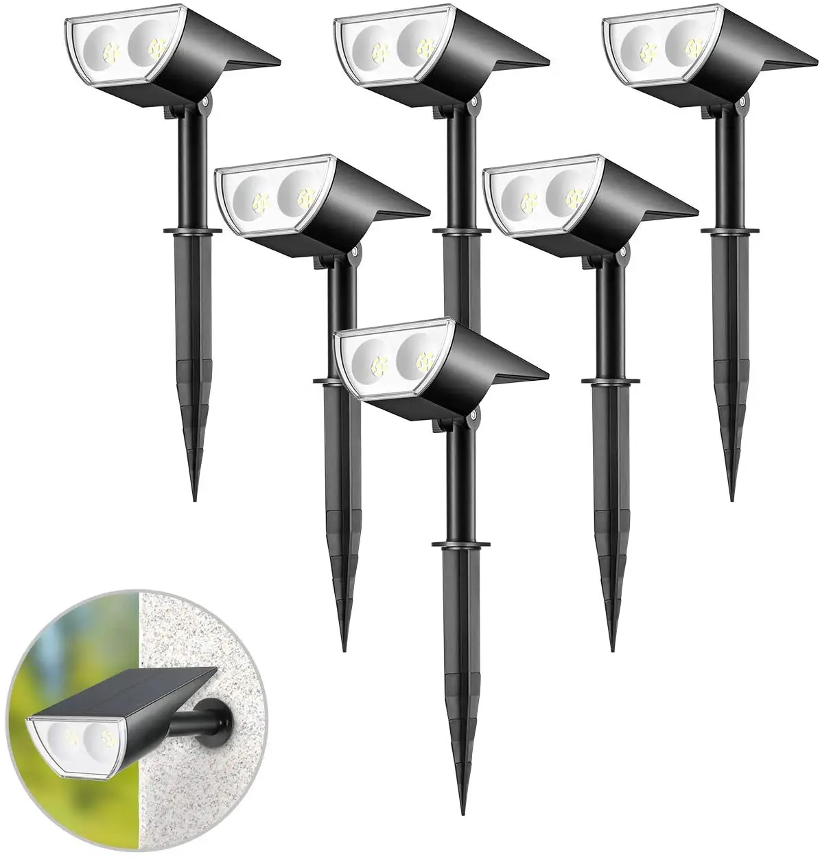 High Quality 2022 New Design Solar Powered Outdoor Waterproof IP67 Led Spotlight Solar Garden Lawn Spot Light