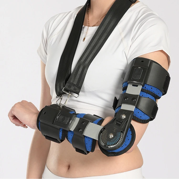 Adjustable Unisex Elbow Joint Brace Durable Rubber Arm Sling for Forearm Fracture Protector Breathable and Customizable Logo