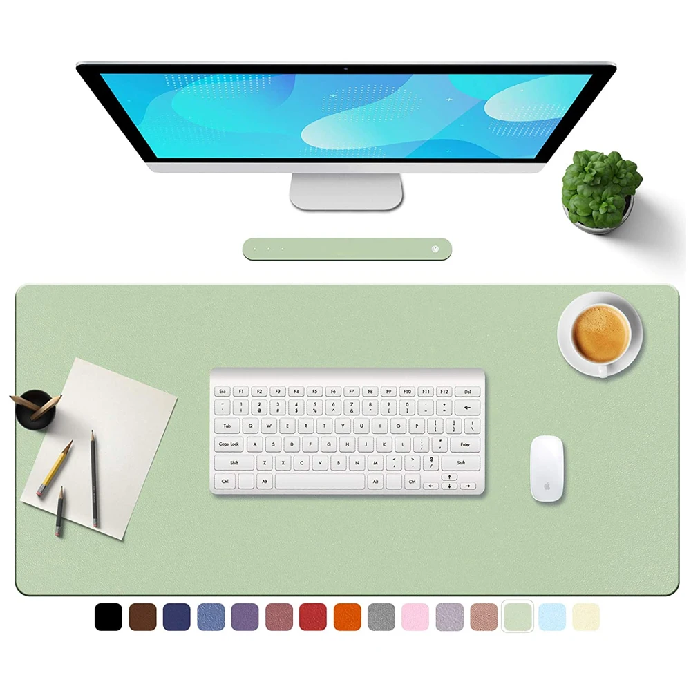 
Non-Slip Laptop Desk Pad Mat,Waterproof Desk Writing Pad Waterproof Stained Pu Leather Mouse Pad 
