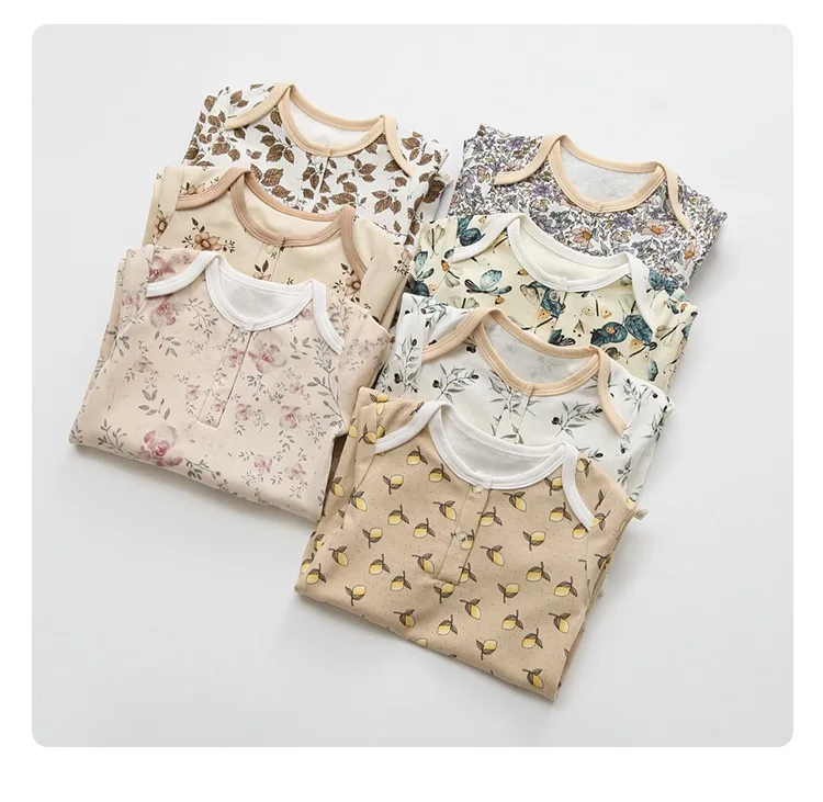 Cotton Organic Zip Baby Rompers Baby Boys and Girls Long Sleeve Christmas Jumpsuit Bamboo Clothing