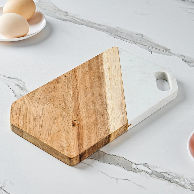 High Quality Acacia Wood Bread Cutting Board Marble Acacia Wood Cheese Cutting Board
