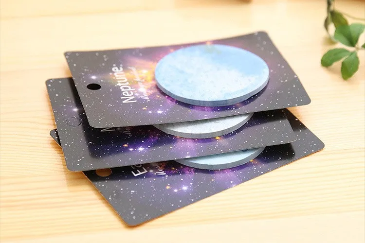 2019 Hot Sale 4PCS/SET Planet Earth Moon Mini Memo Pad N Times Sticky Notes