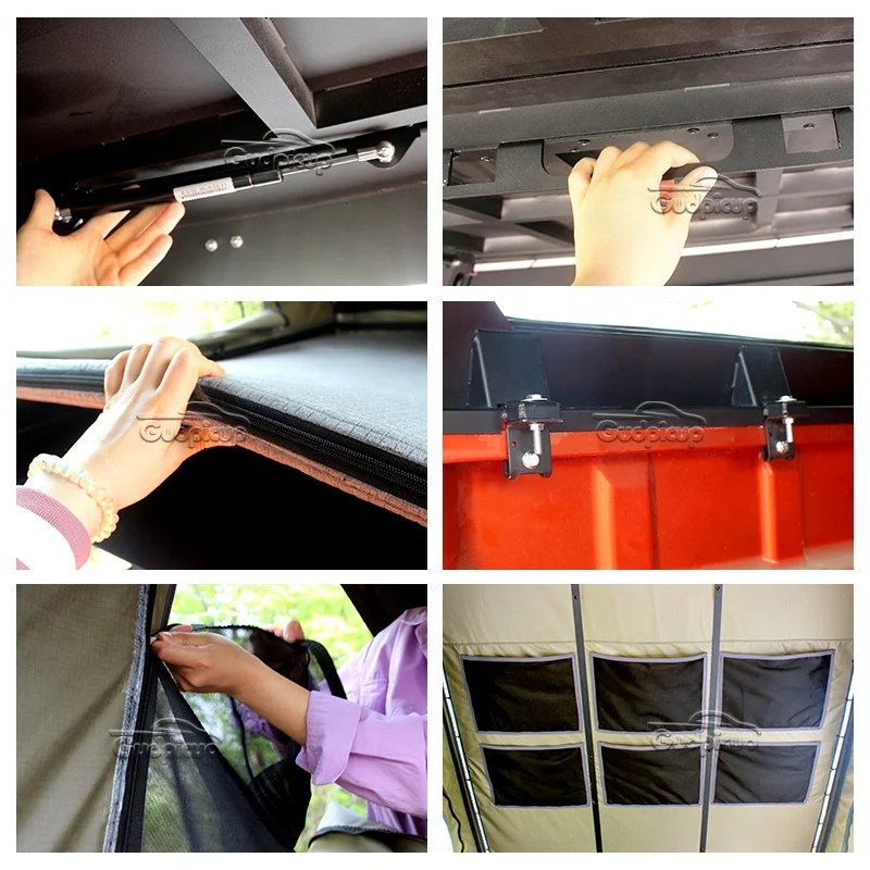 4x4 Pick Up Aluminum hard top Roof Tent Canopy Camper  for Toyota Hilux Ford Ranger F150