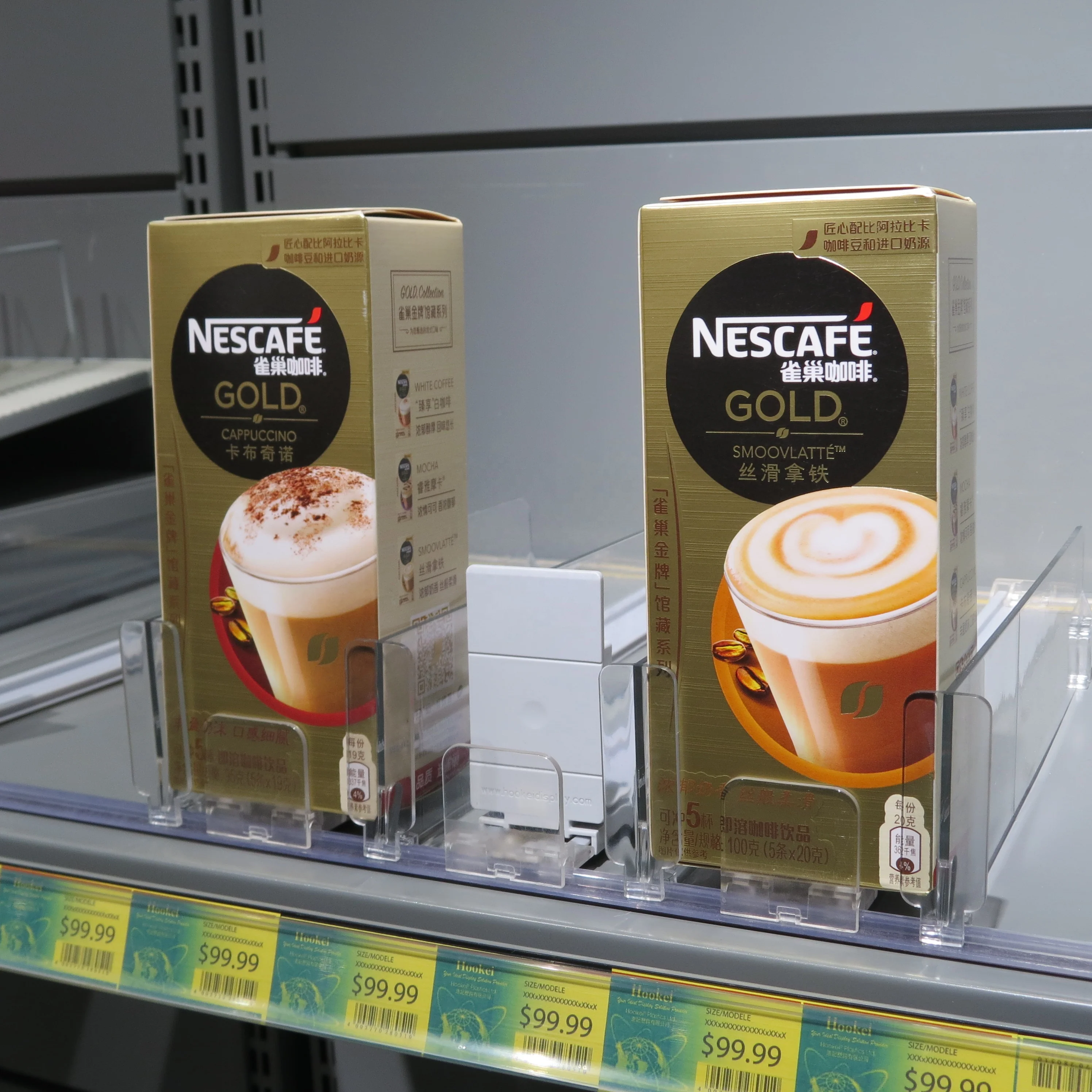  Бесплатный образец горячая распродажа пластиковый стеллаж для продуктов супермаркета толкатель система