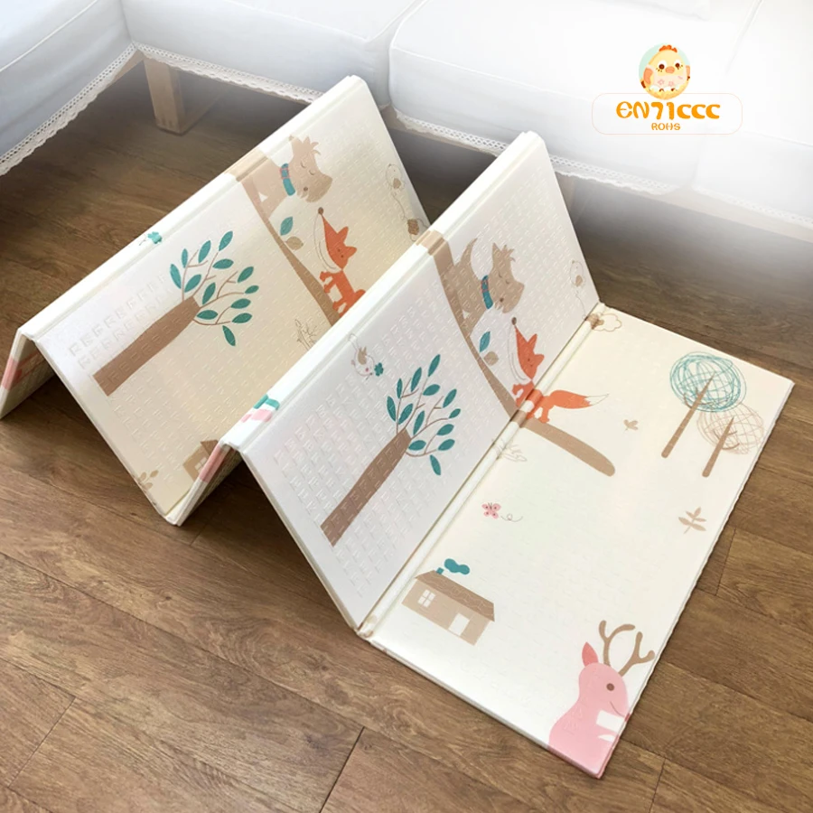 Детский коврик для ползания, Детская игра XPE, двухсторонний Складной Игровой Коврик