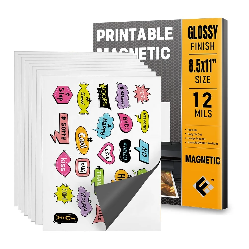 Wholesale Fridg Strong Thick Film Magnet Flexible Letter Box Inkjet Refrigerator Glossy Magnetic Printing Strong Magnetic Sheet
