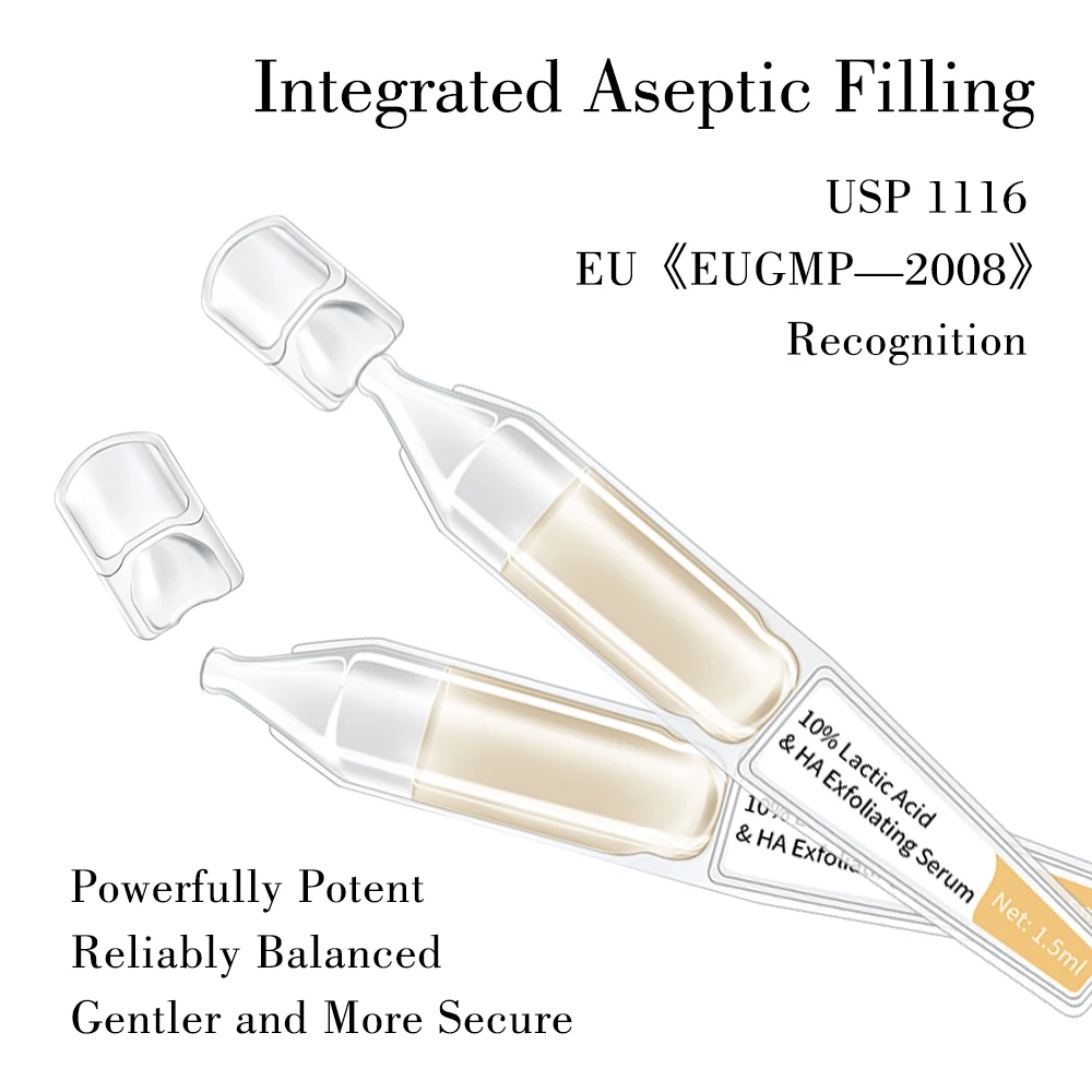 10% Lactic Acid Exfoliating Face Serum with Hyaluronic Acid Deeply Hydrating Reveal Skin Glow