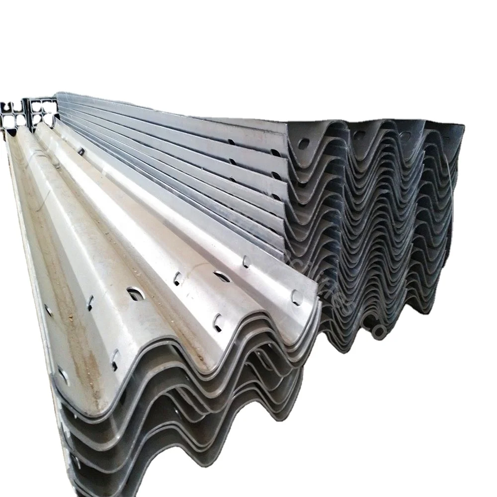 American Aashto M180 Outdoor Thrie Beam Guardrail for Roadways Highways Triple Beam Hot Dip Galvanizing Steel Traffic Barrier