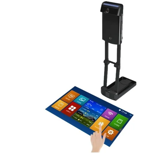 Lasertouch mini projector,Work as a 15inch pad 50inch interactive projector DLP android projector for kids