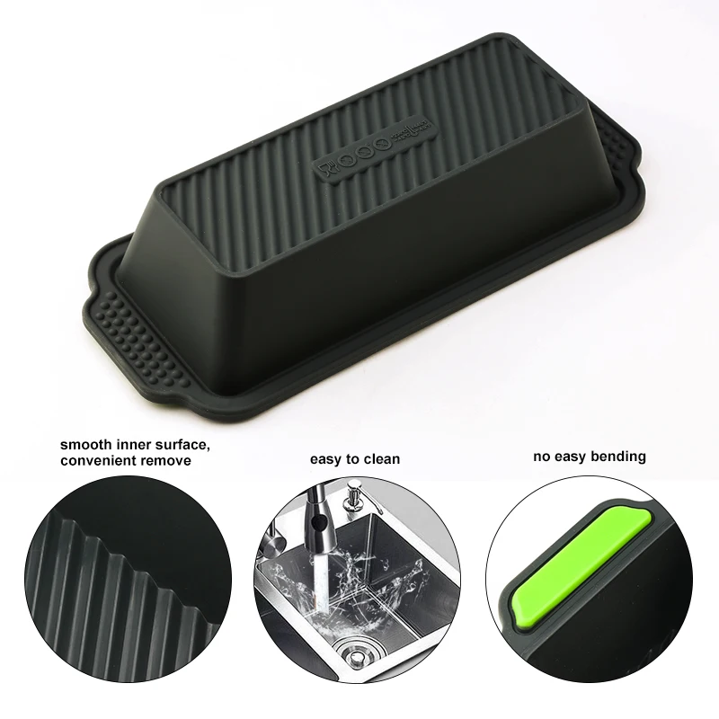 2021 New Household Toast Mold Food Grade Silica Gel Rectangular Cake Tray Non Stick Heatresistant Baking Tools