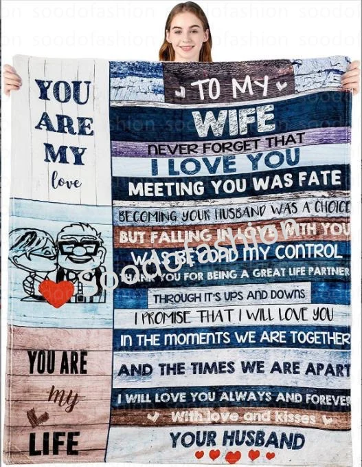 New arrival design mother day best gift to my mom luxury designer soft and comfortable Envelope blankets