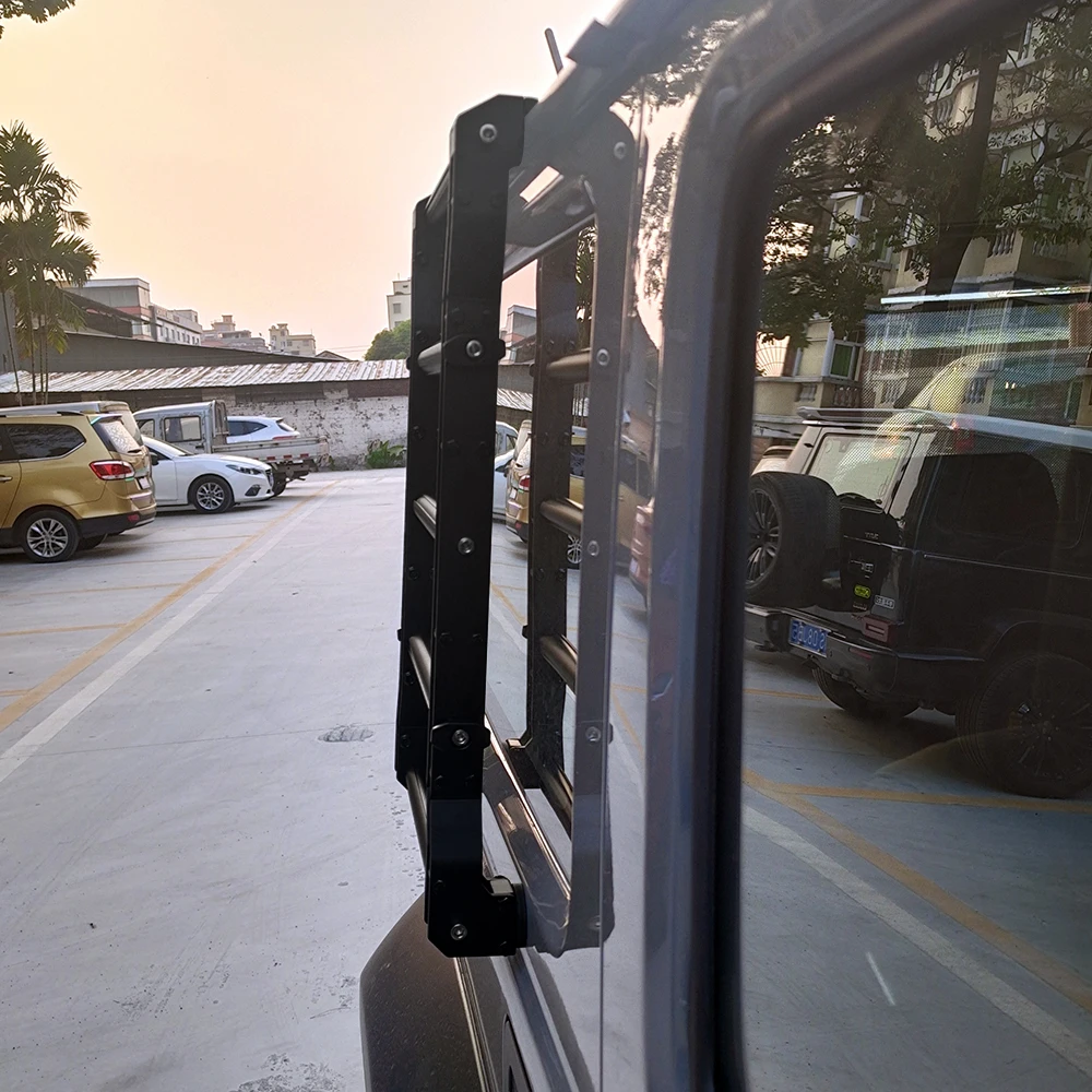 for Suzuki Jimny 19+ JB64 JB74 JB64W JB74W Black aluminum car Rear ladder rack 4x4 side mounted ladders