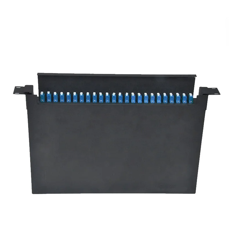 FTTH with SC/FC/ST/LC module adaptors 48 cores management tray ODF Rack Mount Splicing Termination fiber optical patch panel