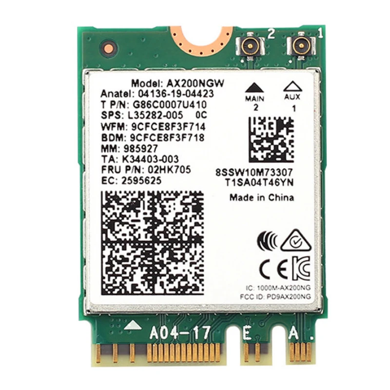 Dual Band Wireless M.2 Wifi6 for Intel AX200 2974Mbps BT 5.1 802.11ax MU-MIMO NGFF Laptop WiFi Card AX200NGW Windows 10