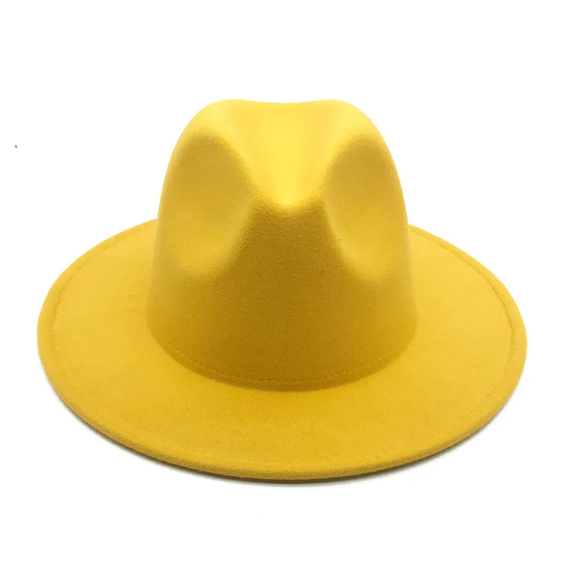 Wholesale Fall and Winter high quality 54 cm small size  two tone jazz fedora hats for kids