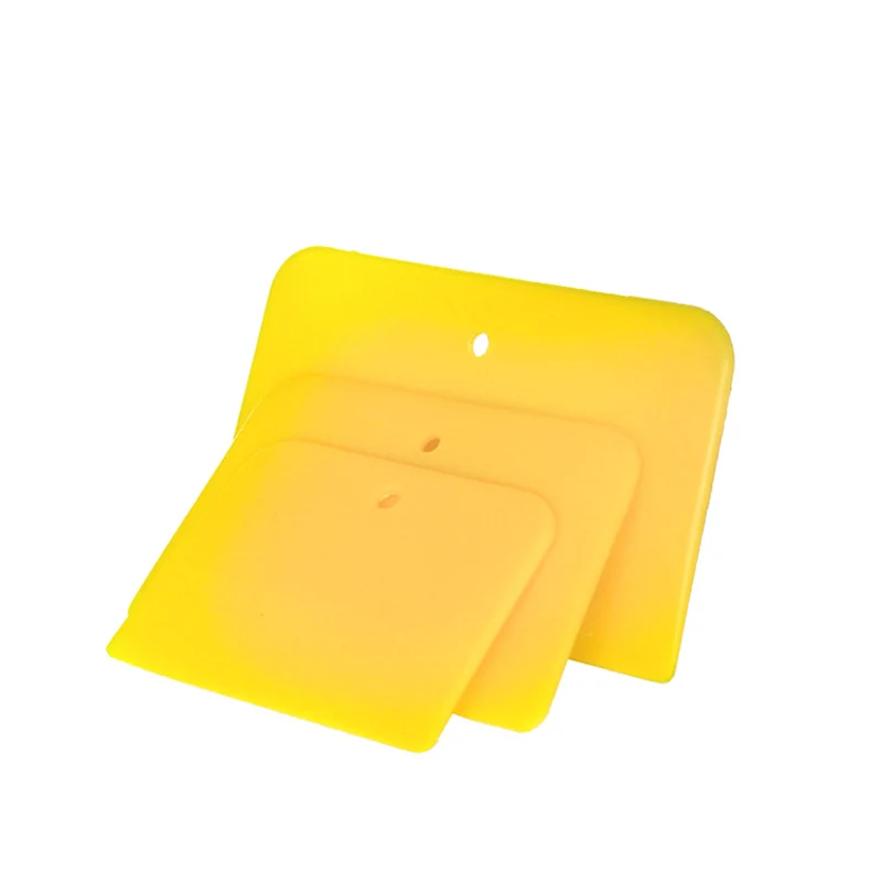 Reusable 4 5 6 Inch Auto Body Filler Yellow Plastic Spreader Scraper for Fillers Putties and Paint
