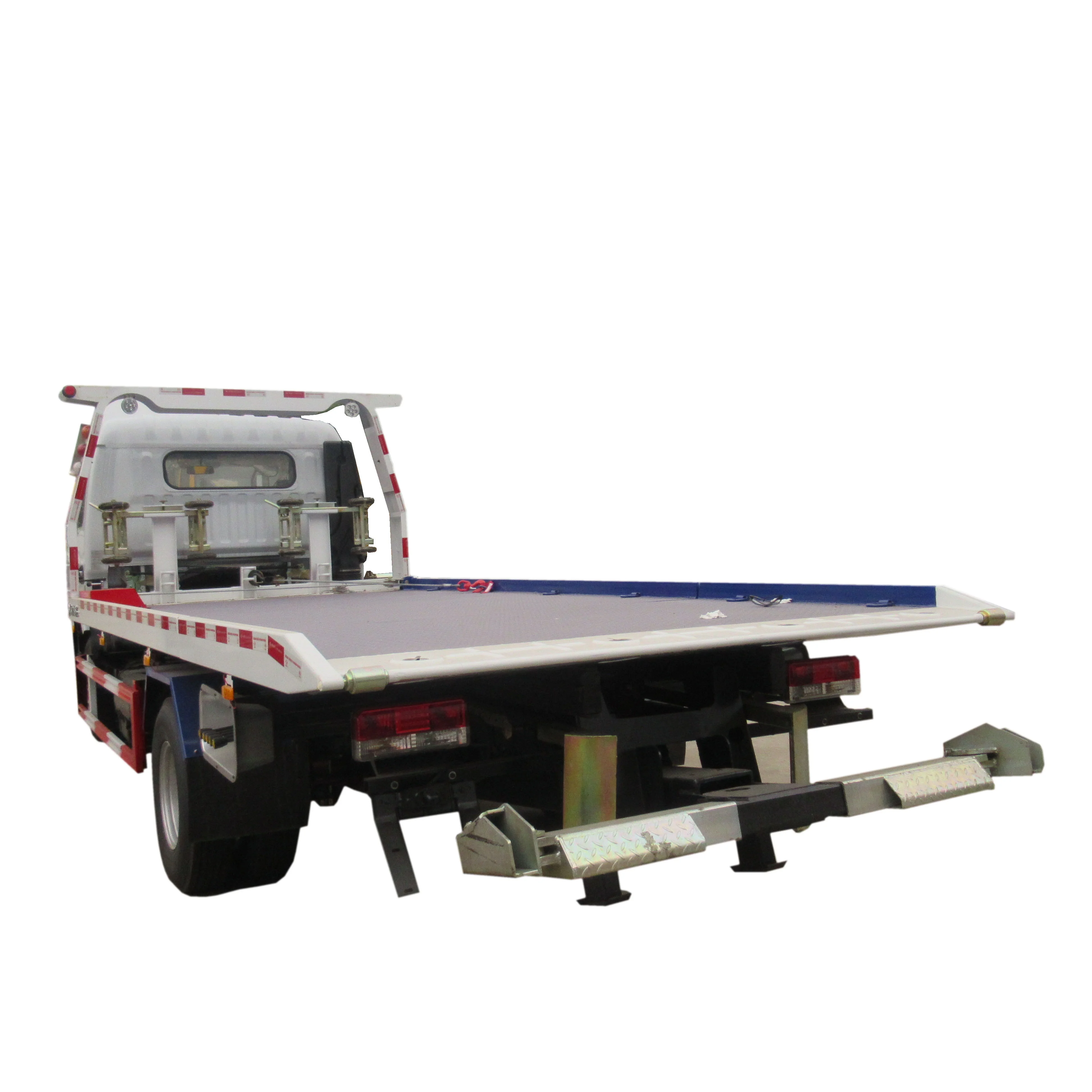 DFAC tow wrecker two cars lift slide bed flat break down towing cars car rotating tray truck 4 ton