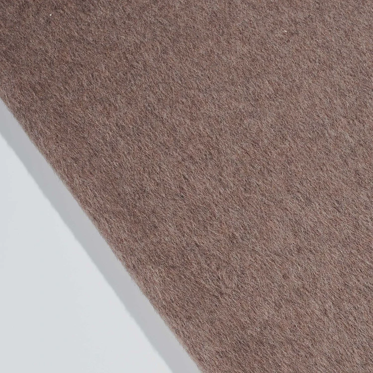 Winter Wool/polyester Blended Plush 80% Wool Alpaca 375g/m Woven Long Coat Fabric