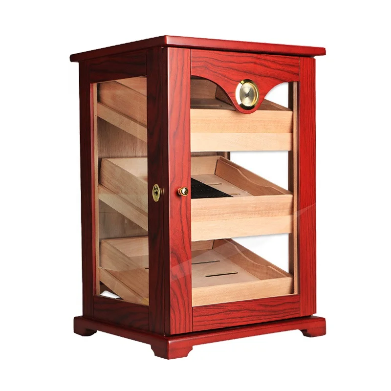 Large capacity wood Cedar cabinet three smoke alcohol pure constant humidity moisture profile matte