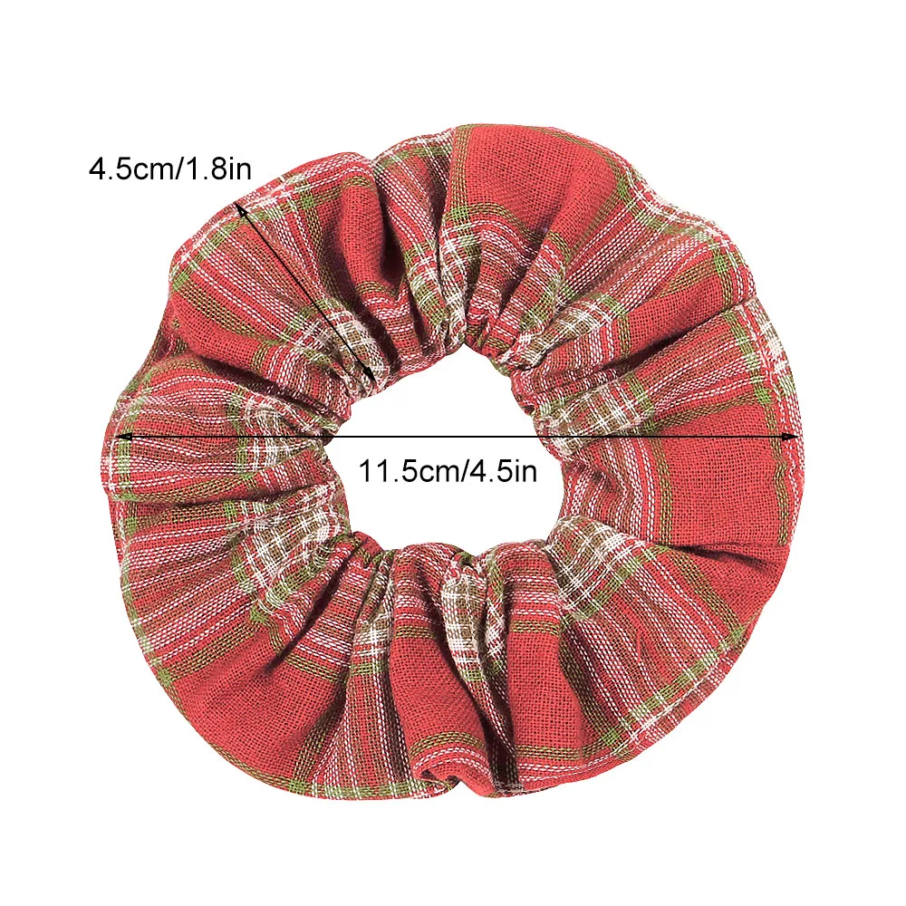 New style Color grid fabric hair ties popular women elastic dot hair scrunchies