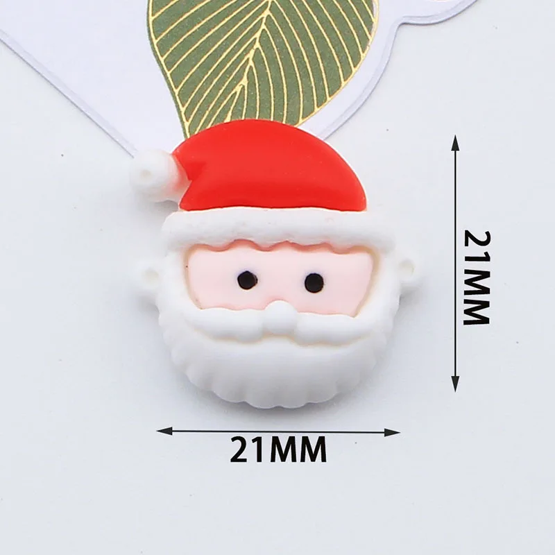 Cute Christmas Series Red Cartoon DIY Accessories Phone Case Material Hairpin Patch Resin Accessories