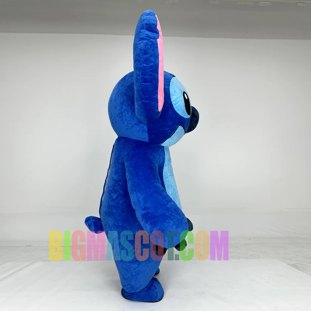 2025 MOQ 1 PCS Popular cartoon character inflatable Stitch mascot costume for adult blue pink stitch mascot costume for sale