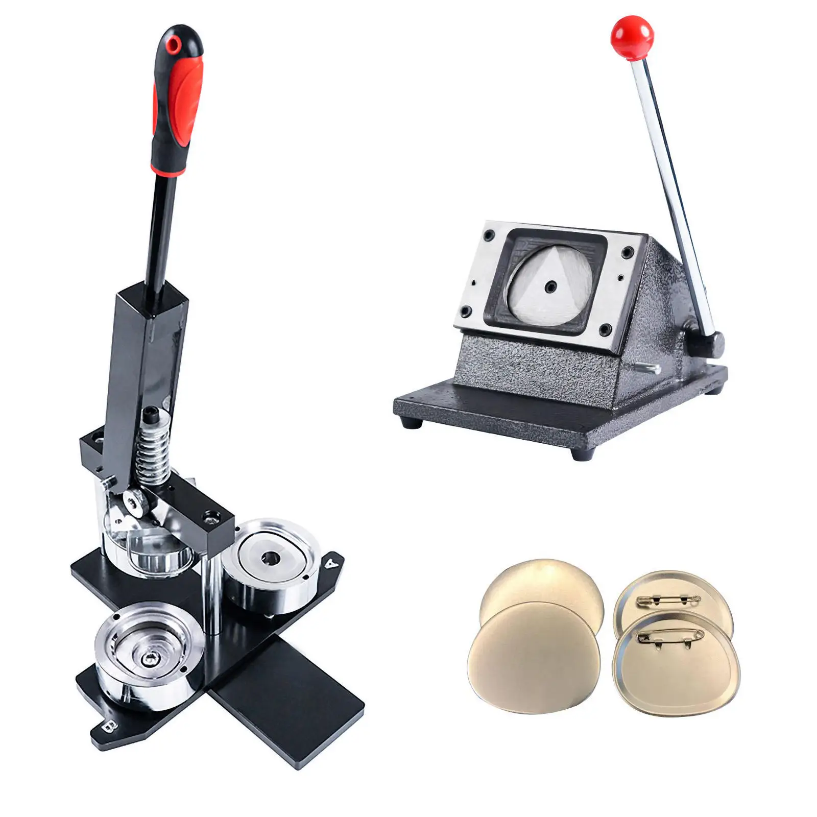 64x55Mm Apple Face Badge Making Machine With Paper Cutter Complete Equipment Refrigerator Magnet Badge Machine