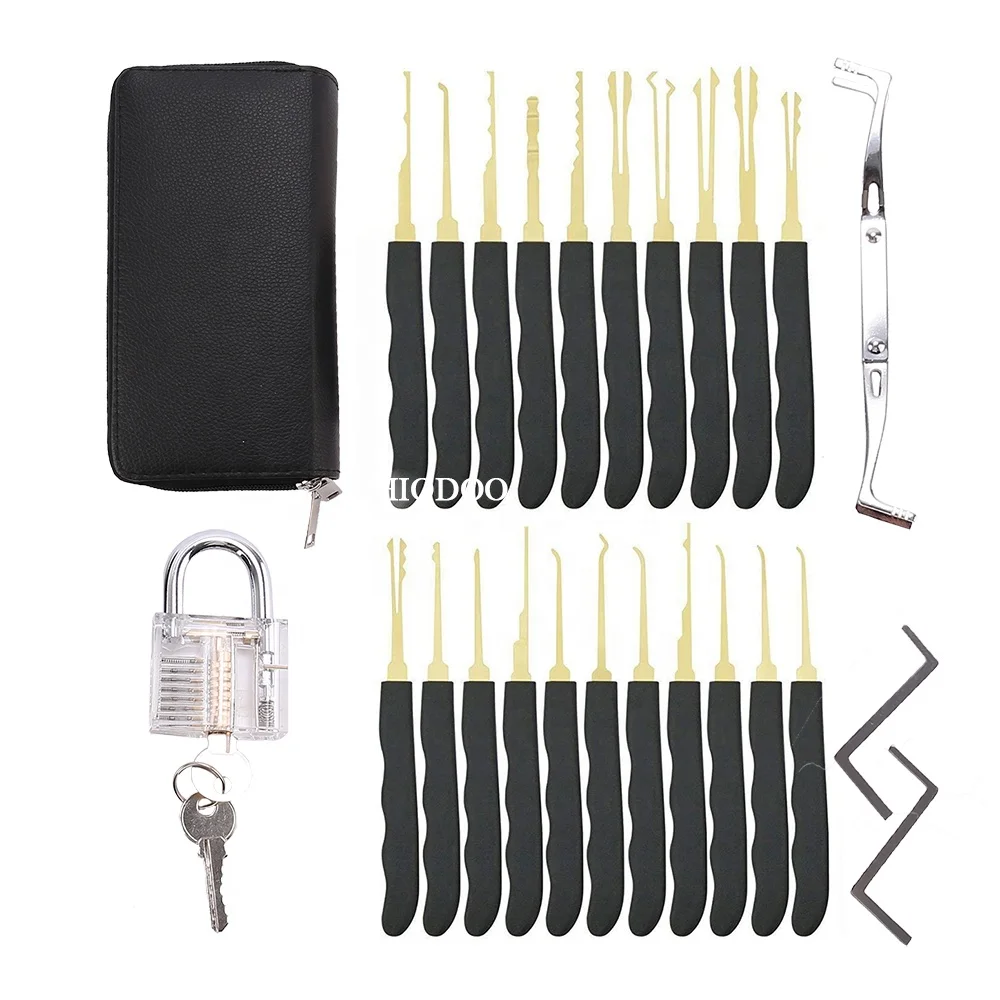 New 28Pcs stainless 304 locksmith quick to open doors tools lockpick set factory price