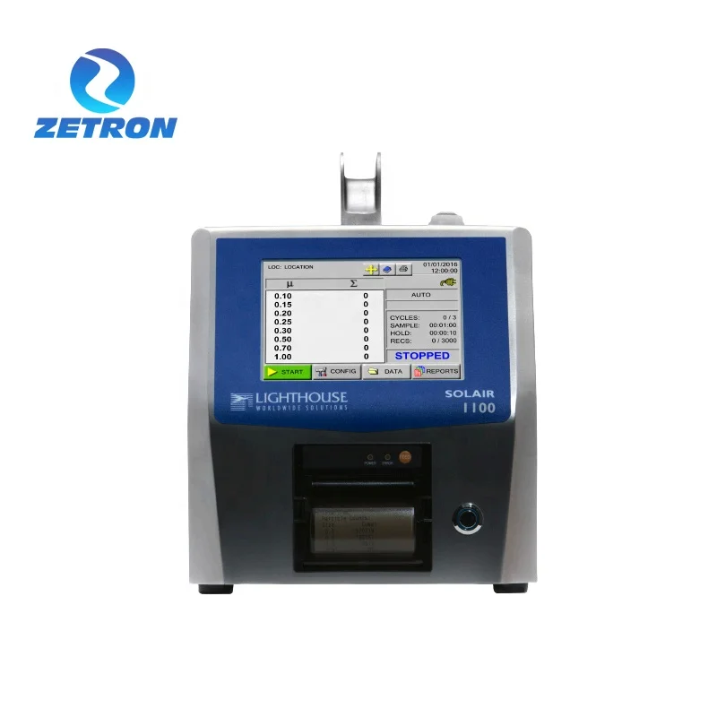 Zetron Lighthouse SOLAIR-1100 Airborne Particle Counters With 5.7-inch Color TFT Touch Screen Display