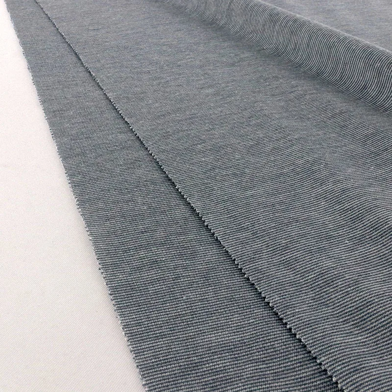 Polyester Knitted Fabric Two Tone Melange Heather S302 Flame Retardant Fire Resistance Double Circlar Knit Textile Fabric