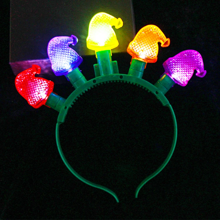 Christmas LED Headband and Colorful Hat Lights for Kids and Adults Festive Holiday Accessory for Easter Halloween and New Year