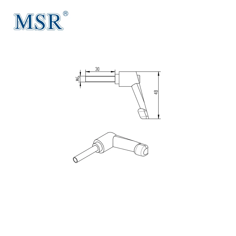 Verified manufacturers M6*30 locking handle Threaded handle for 30/40/45 Aluminium Profile extruded aluminium profile#7141