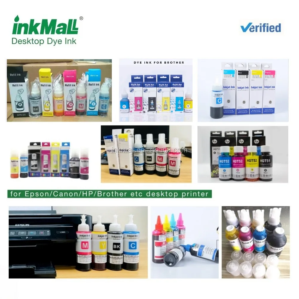 InkMall Ep L series refillable dye ink 100ml for Ep T664 original