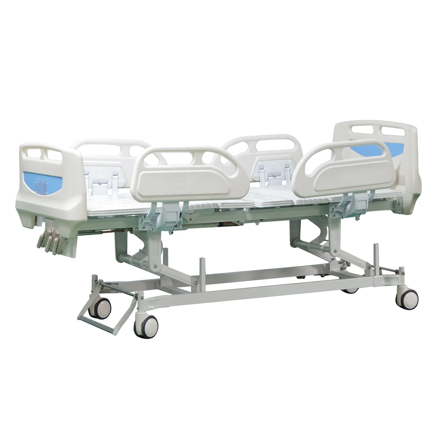 3-Crank Manual Hospital Bed Metal and ABS Material for Patient Care