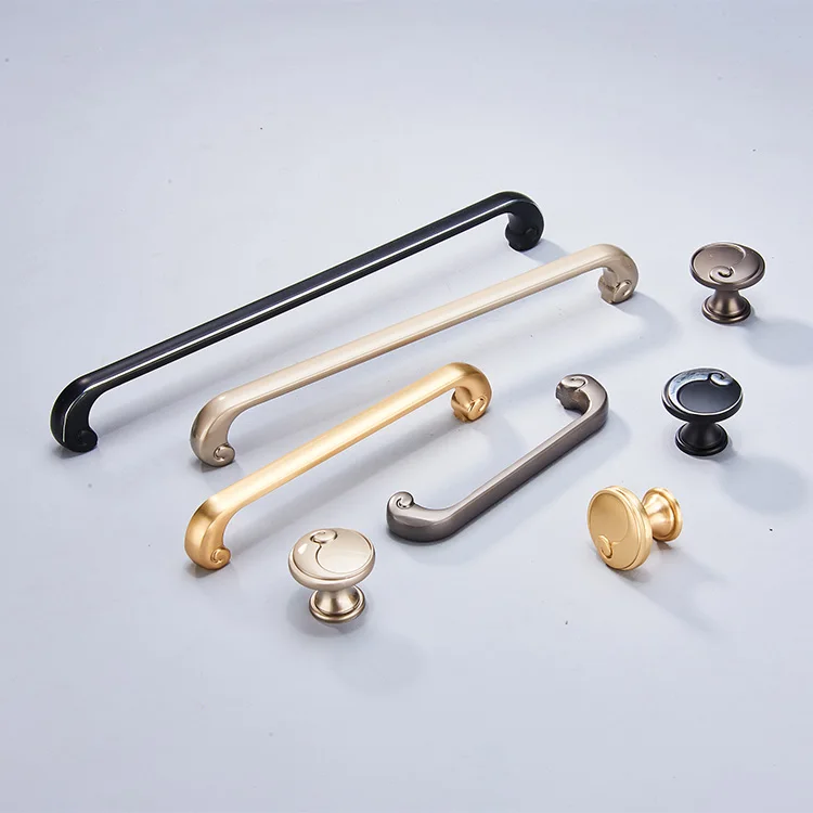 Kitchen Cabinet Handles and Knobs Furniture Hardware Drawer Pull Handles Zinc Alloy Standard Modern AK Funiture Handle 500 Pcs