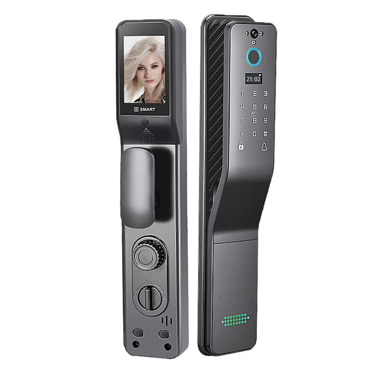 Customized High Quality finger recognize password door lock fully automatic fingerprint smart digital lock with camera