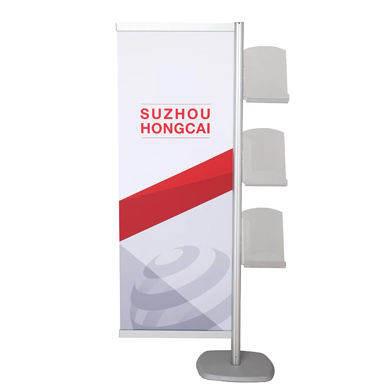 Exhibition Multifunction 60*160cm Roll Up Acrylic Magazine Display Stand Acrylic Brochure Holder