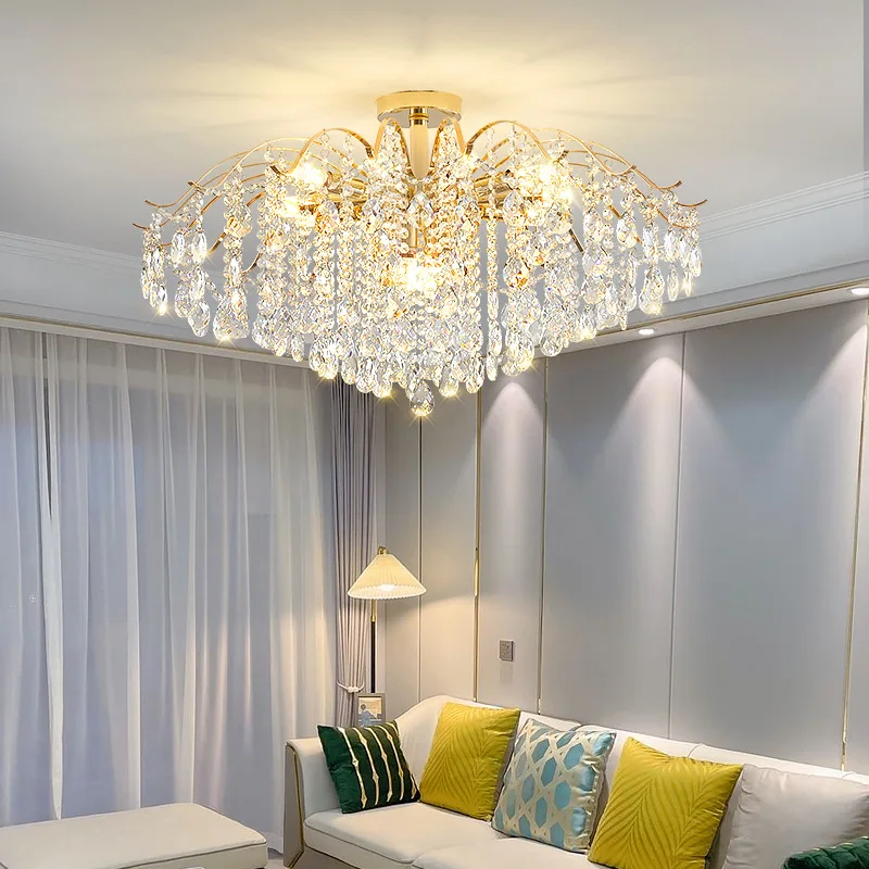 2023 Economic Style Creative Design K9 Crystal Chandelier for Staircase Long Pendant Lamp Hanging Light Fixtures Home