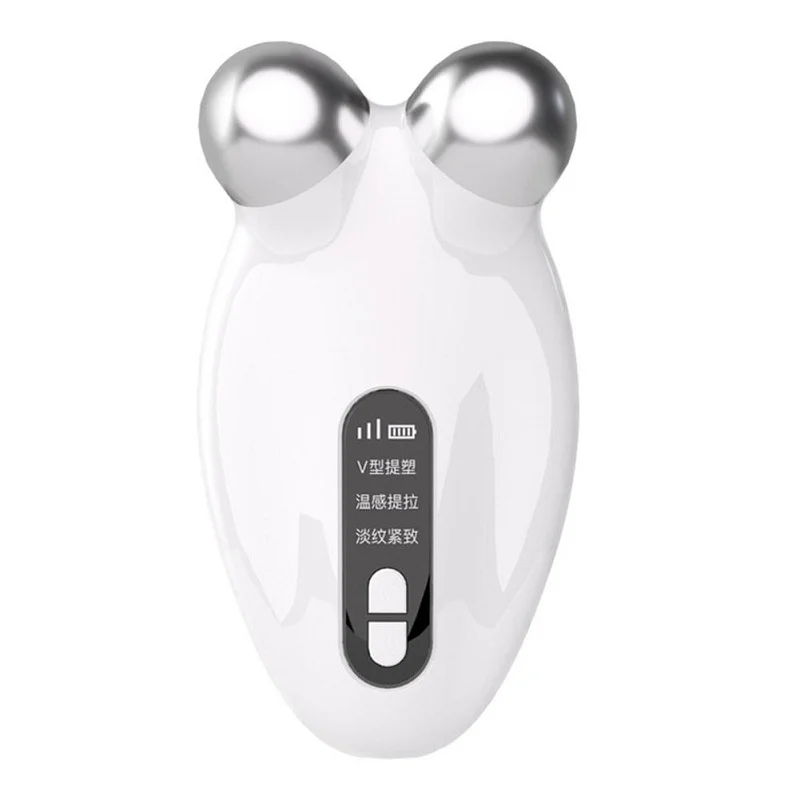 EMS Microcurrent Face Lifting Device 3D Roller Facial Massager Anti wrinkle Tighten Skin Rejuvenation Beauty Apparatus