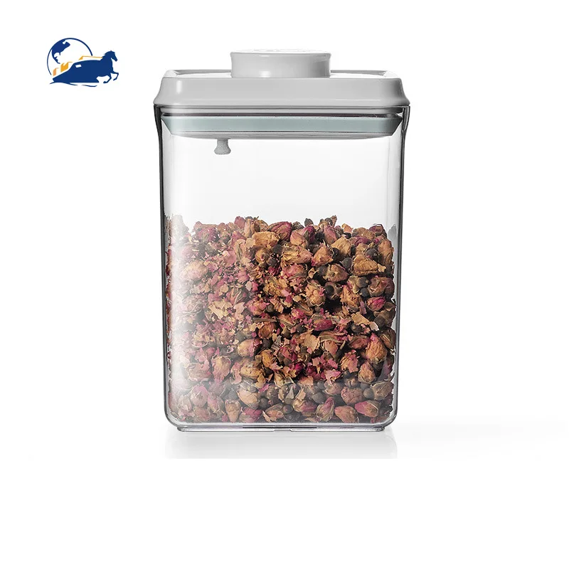 ABS material push-type moisture-proof storage jar grain box push-type food-grade snack candy plastic storage jar sealed box