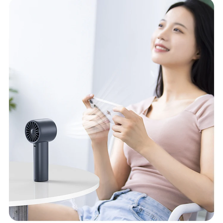 New Design Wireless hand mini fan Cute Portable USB Rechargeable motor 100speed gears fan Handheld High speed fan