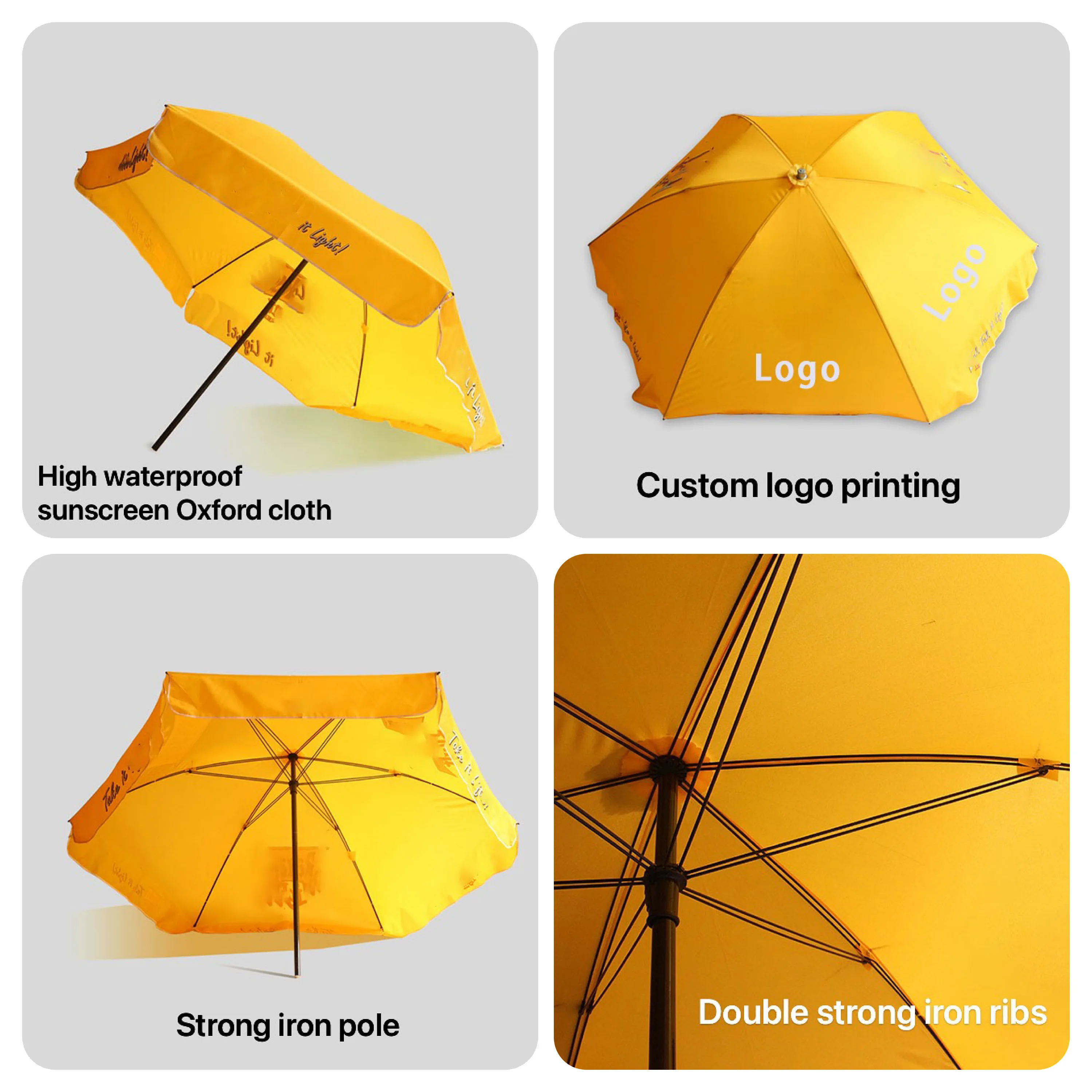 Promotion Wholesale Sunshade Beach Custom Sun Parasol Sea Umbrella