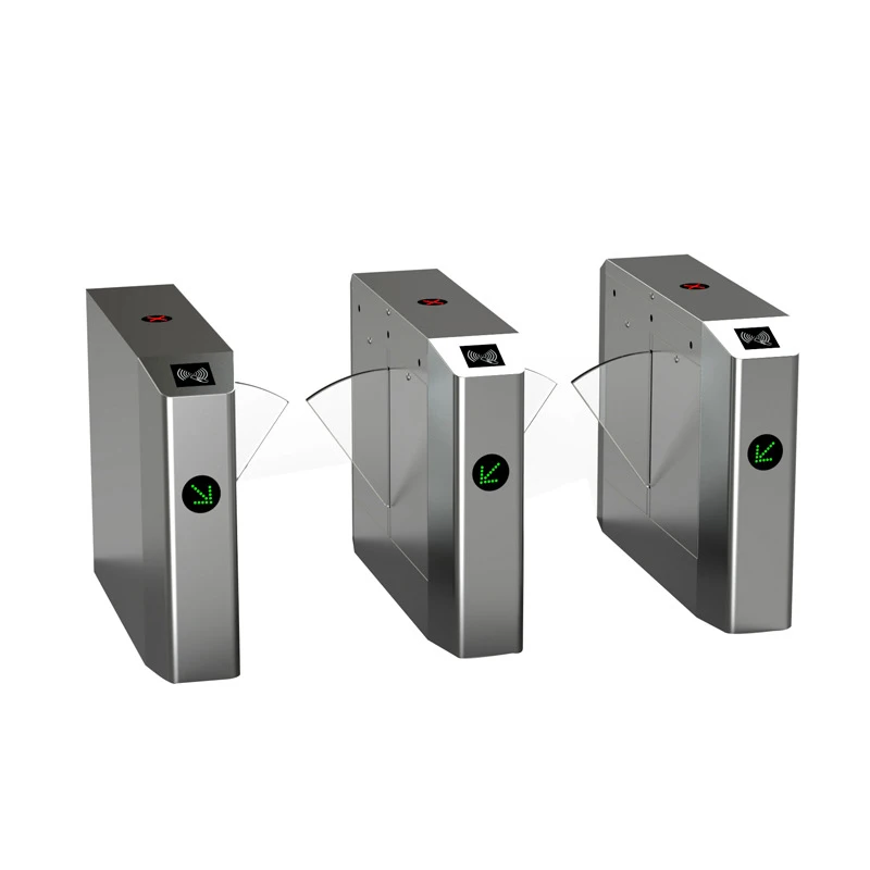 Best seller pedestrian flap barrier turnstile door with rfid reader