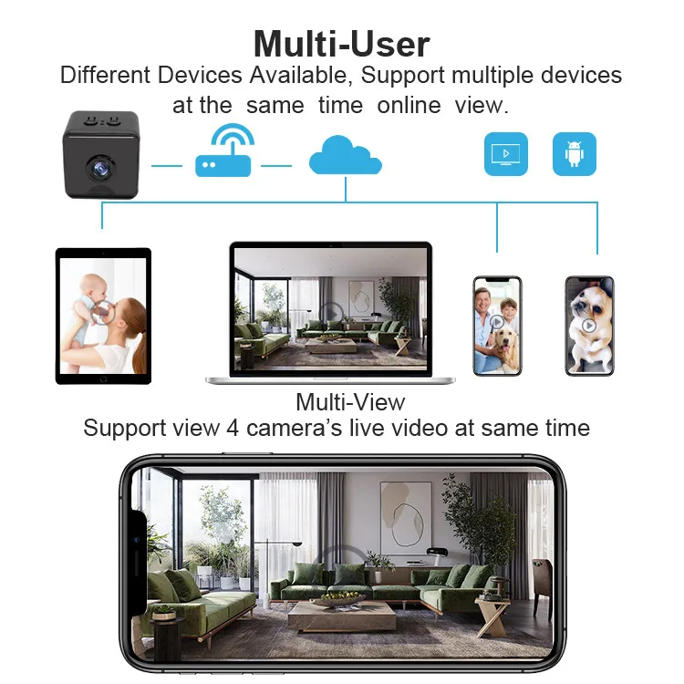 with magnetic stand wifi wireless door battery ip camera