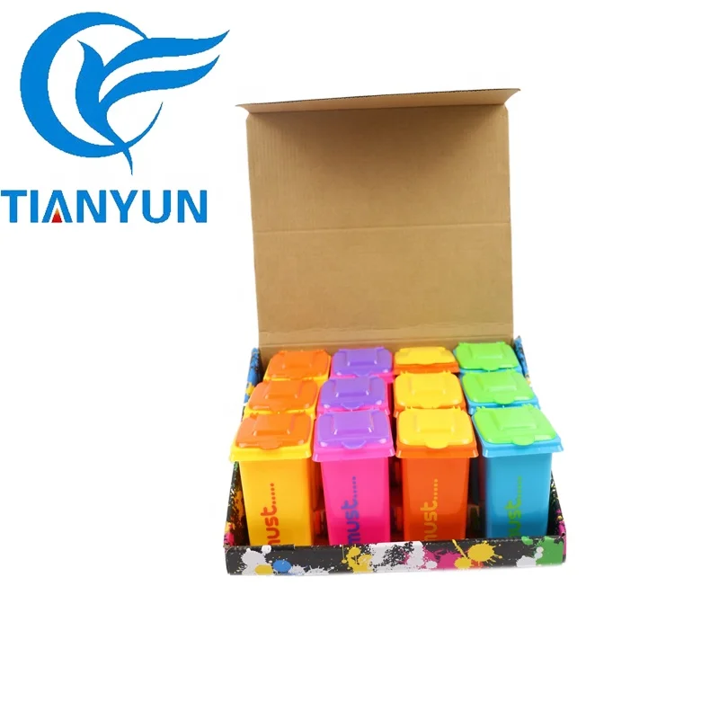 Plastic Mini Desktop Trash Bin Can Pen Holder