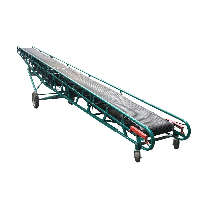 High Quality Black Soft V Rubber Belt Conveyor For Stones