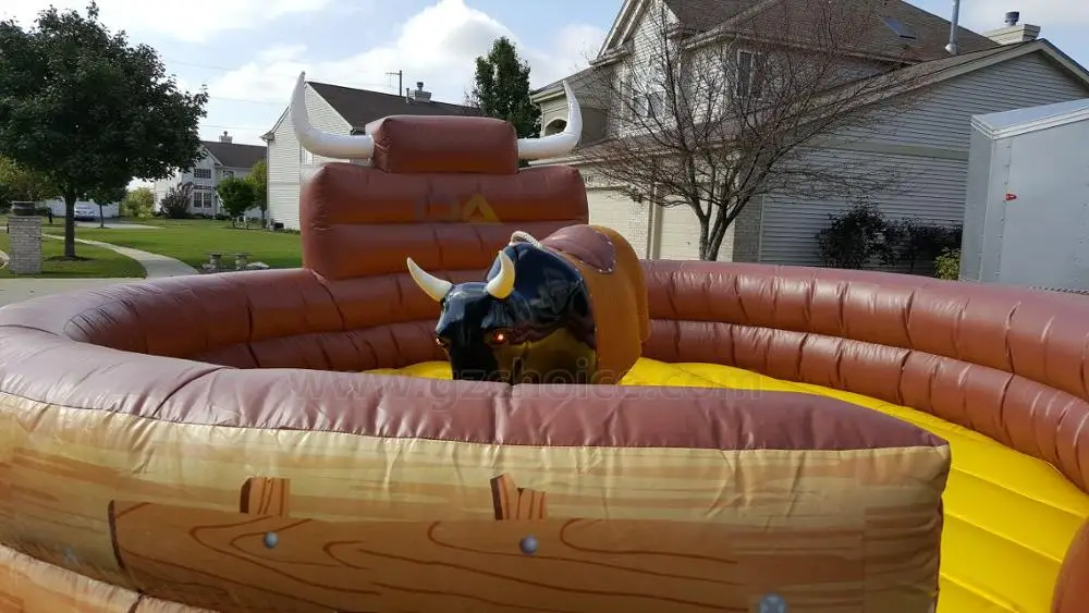 Popular product inflatable rodeo bull machine, rodeo game mechanical bull inflatable