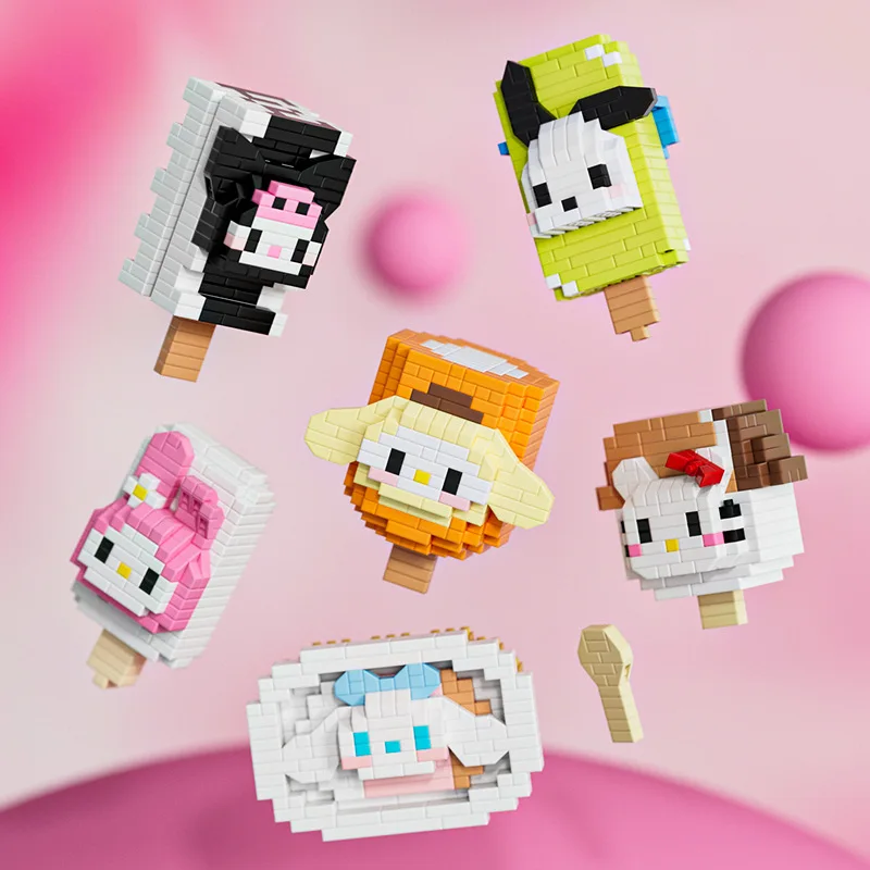 Summer Ice Cream Series Ice Cream Granules Assembled Toy DollBuilding Block Set